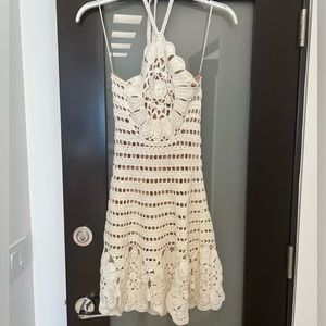 Oscar de la Renta crochet mini dress